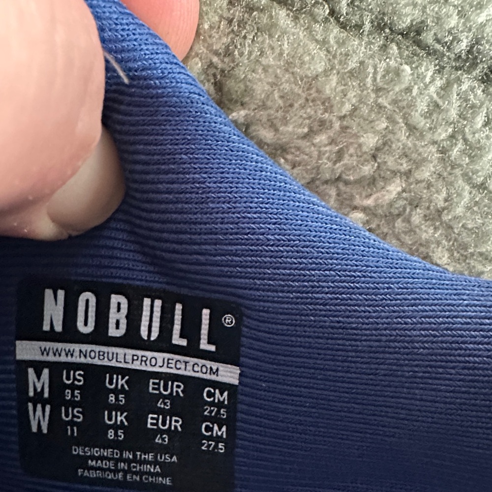 NOBULL women size 11 Blue Star Sneakers with Red Laces - Picture 5 of 6